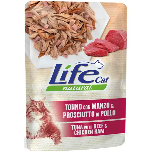 Life Cat Natural Тунец с говядиной и ветчиной