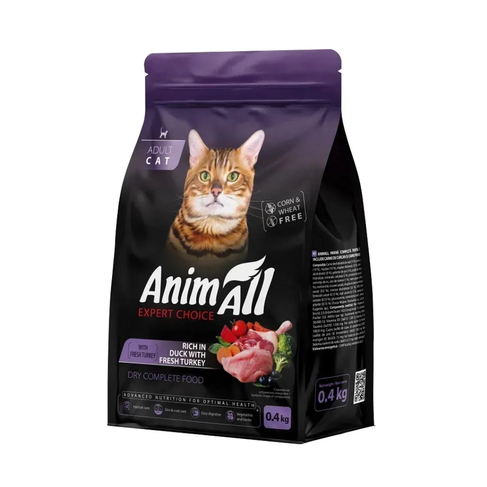 AnimAll Adult Cat Duck & Fresh Turkey 