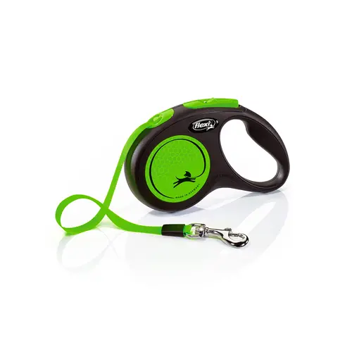 Flexi New Neon S поводок-рулетка для собак до 15 кг (лента 5м)