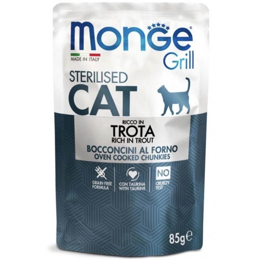 Monge Cat Grill Wet Sterilised із фореллю 