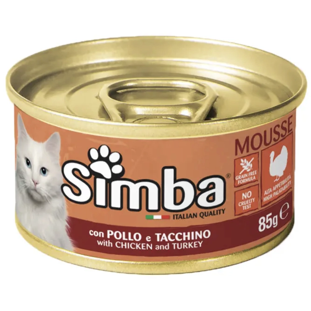 Monge Simba Cat Mousse с курицей и индейкой 