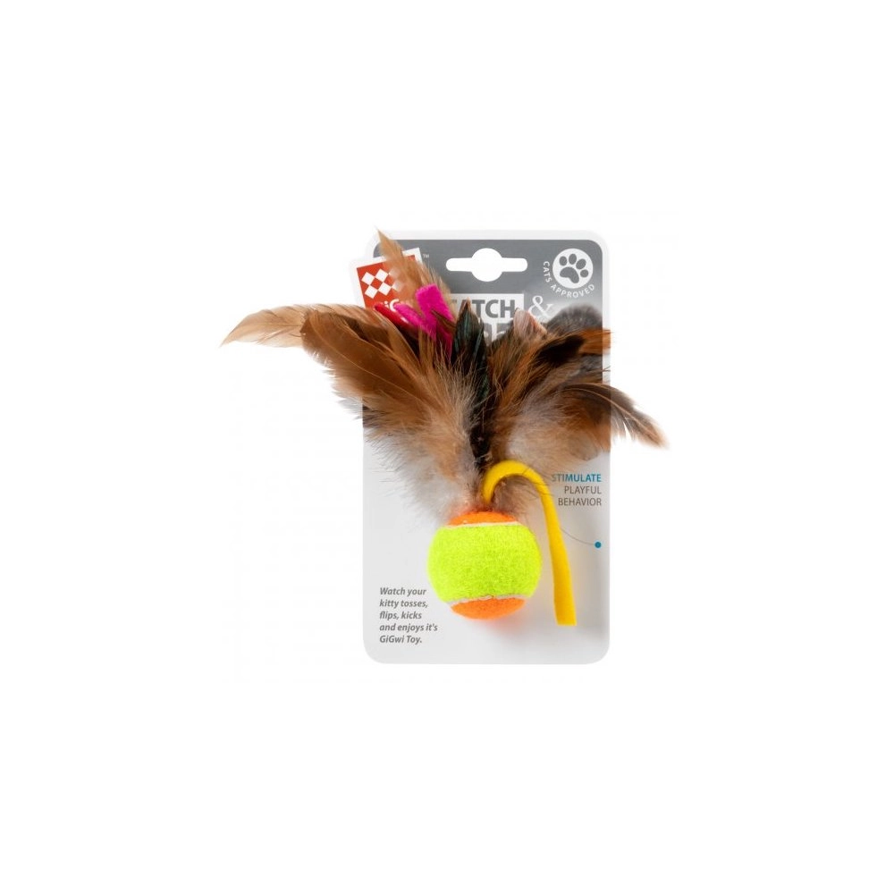 GiGwi Catch & Scratch М'ячик з пір'ям  - фото 2