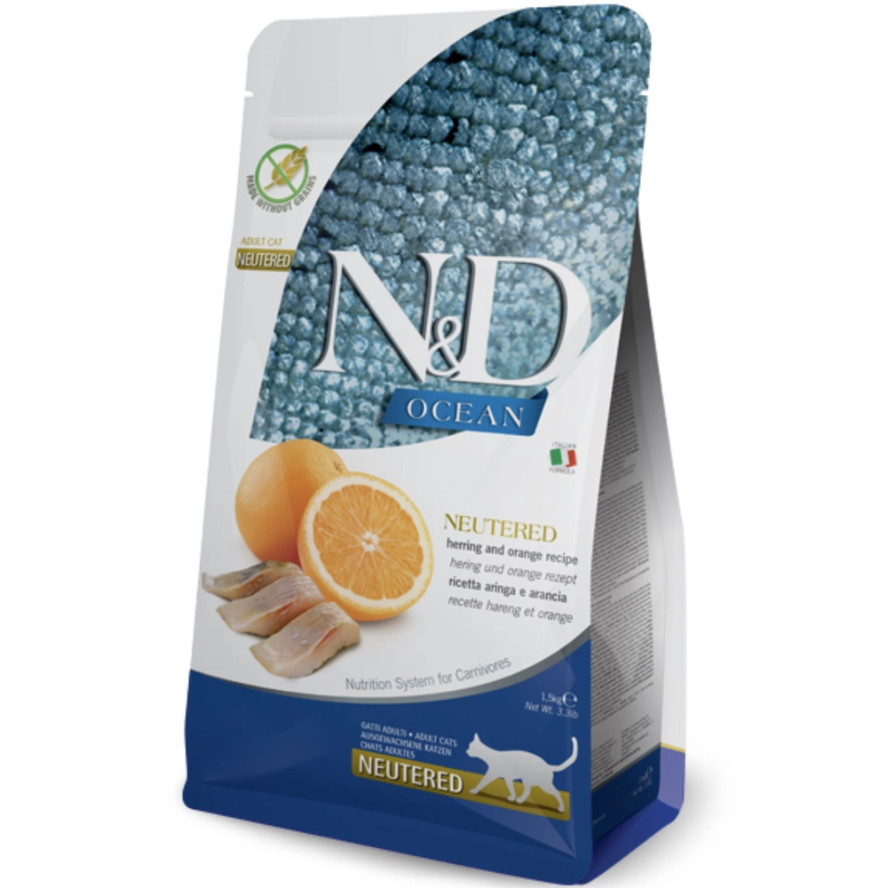 Farmina Cat N&D Grain Free Ocean Herring&Orange Neutered 