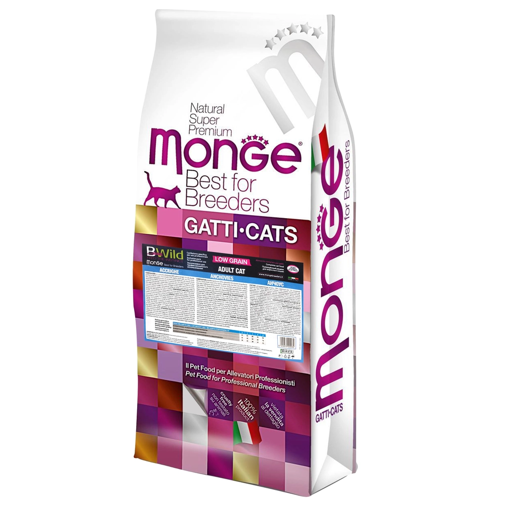 Monge Cat Bwild Low Grain Анчоус  - фото 2