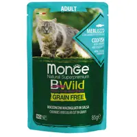 Monge Cat Wet Bwild Grain Free Тріска з креветками і овочами