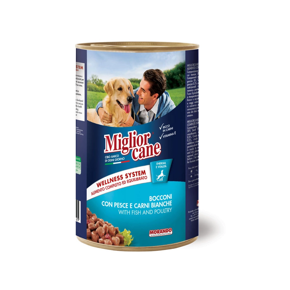 Migliorcane зі шматочками риби та птиці 