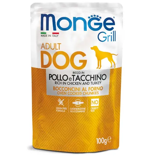 Monge Dog Wet Grill з куркою та індичкою