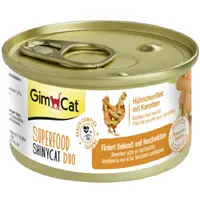 GimCat Superfood ShinyCat Duo Куряче філе з морквою 