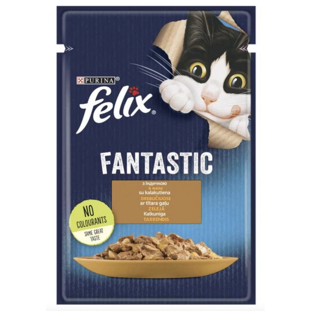 FELIX Fantastic Шматочки у желе з індичкою 