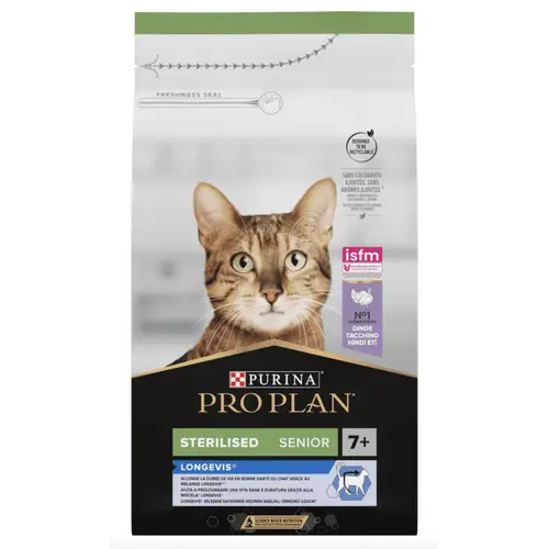 Pro Plan Sterilised Senior 7+  Для стерилізованих котів з індичкою