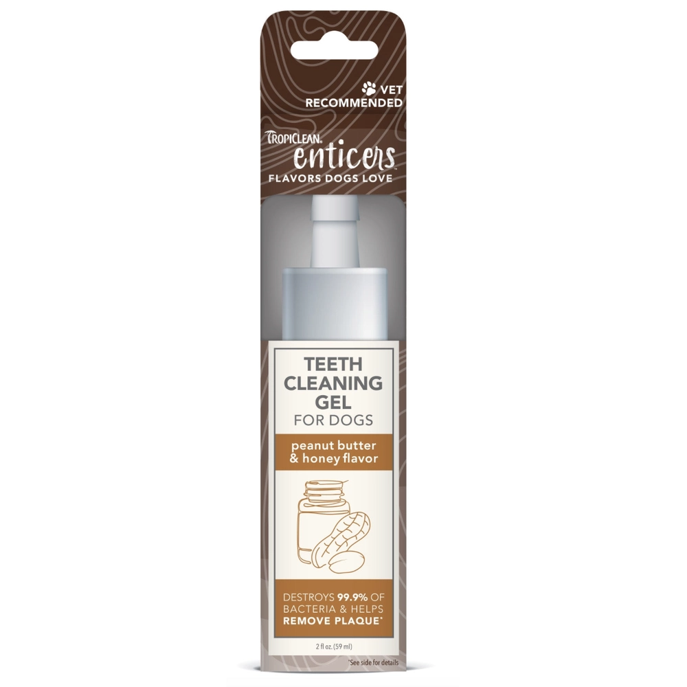 Tropiclean Enticers Teeth Gel Peanut Butter & Honey 