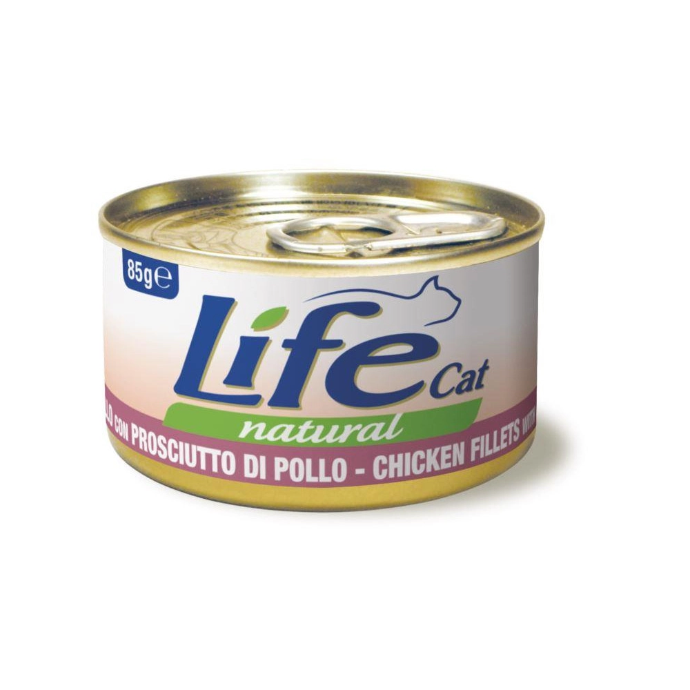 Life Cat Natural Куряче філе з шинкою 