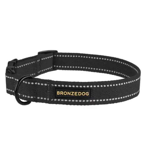 BronzeDog Брезент Нашийник для собак Графіт