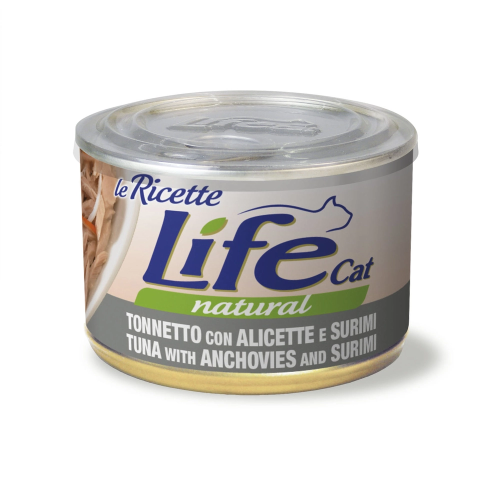 Life Cat Natural Le Ricette Тунець з анчоусами і крабами 