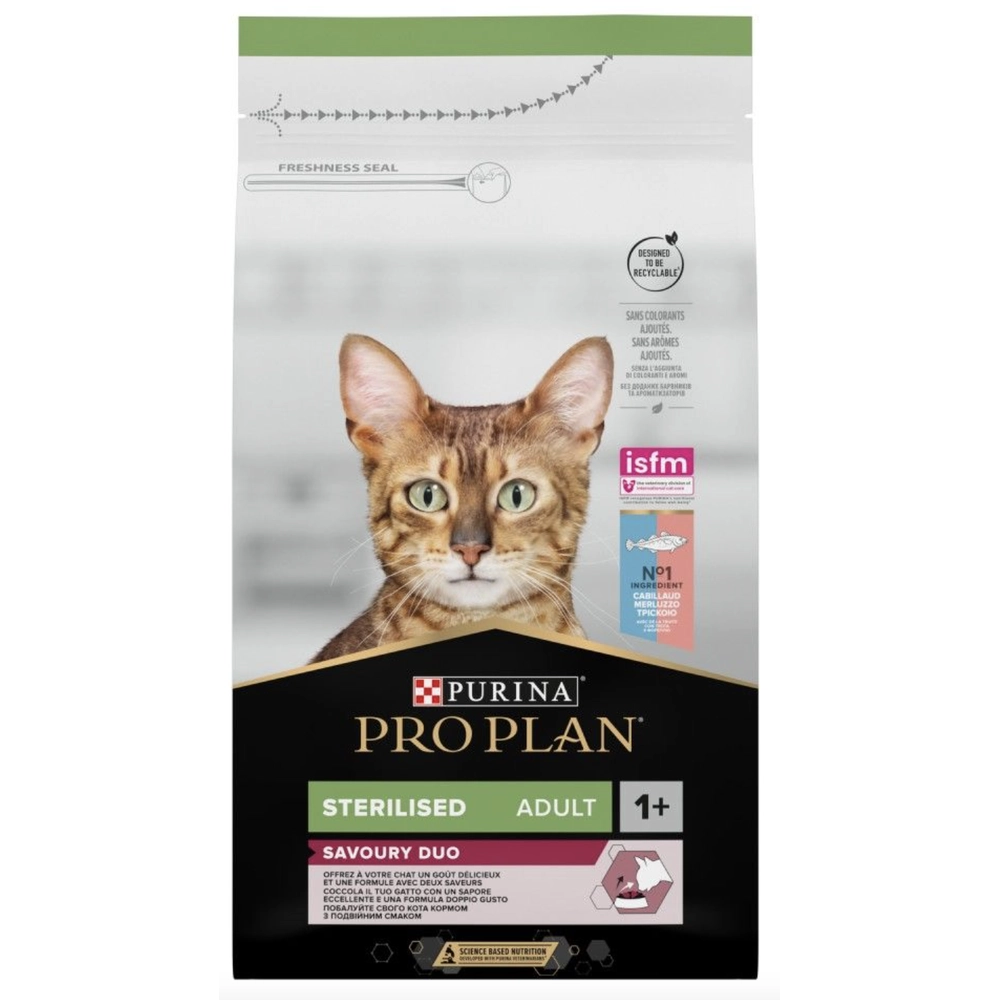 Pro Plan Sterilised Duo Для стерилізованих кішок з тріскою та фореллю 