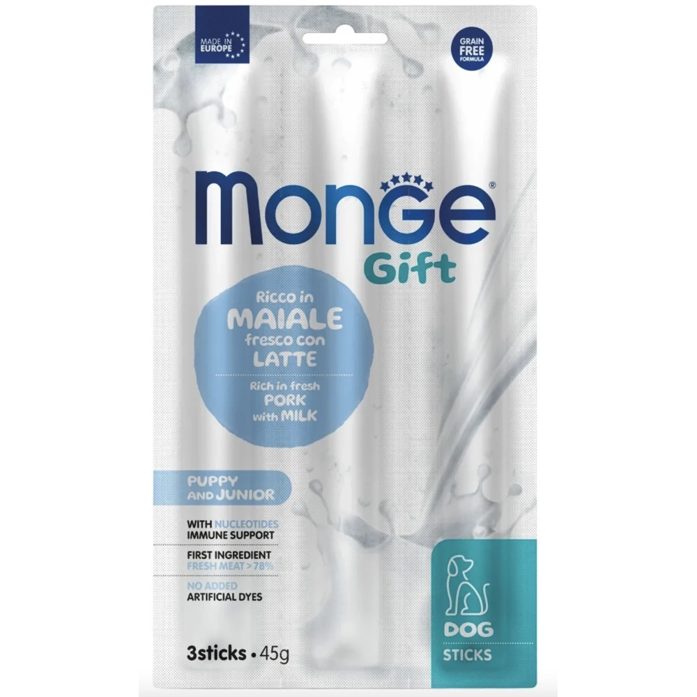 Monge Gift Dog Puppy and Junior Свинина з молоком 