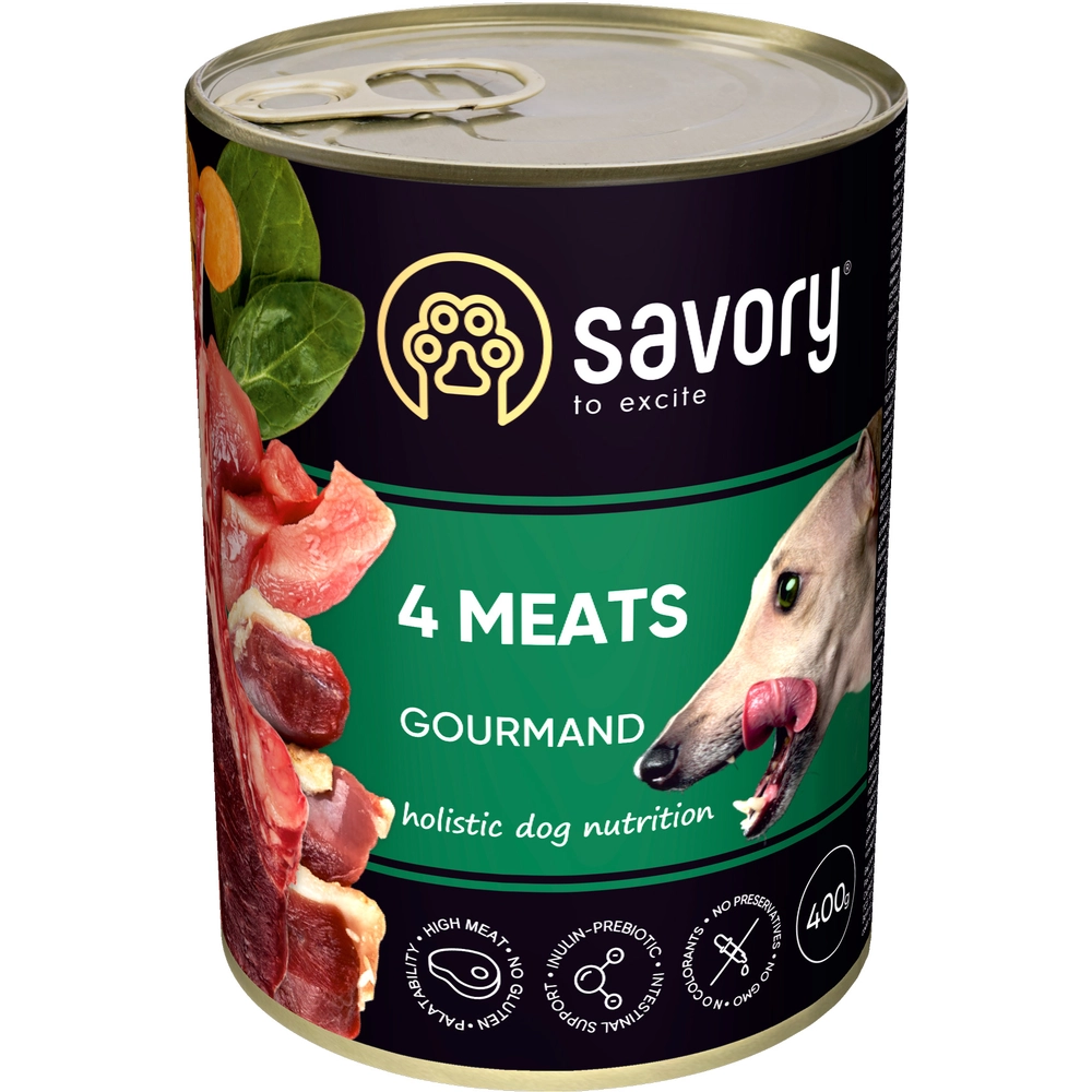 Savory Dog Adult 4 види м'яса  - фото 3