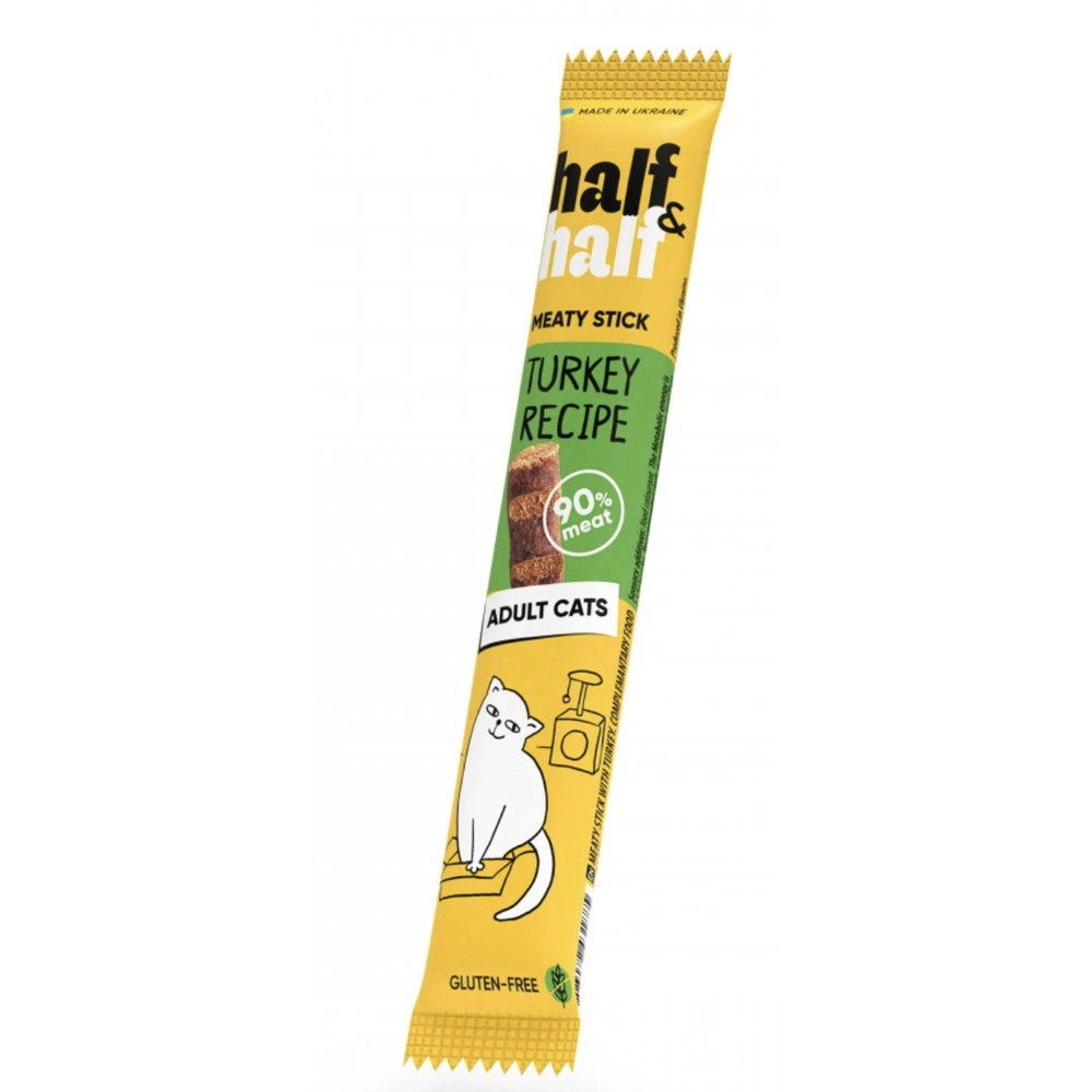 Half&Half М'ясні палички для кішок з індичкою 