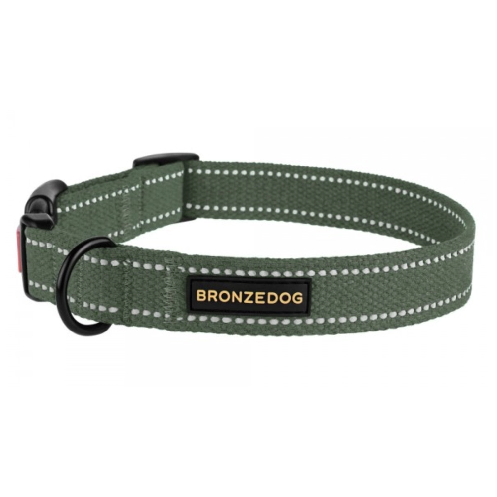 BronzeDog Брезент Ошейник для собак Хаки 