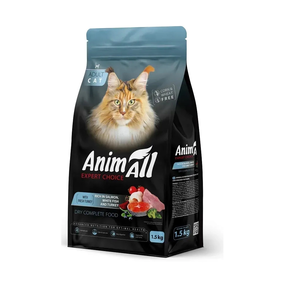 AnimAll Adult Cat Salmon,White Fish & Turkey  - фото 2