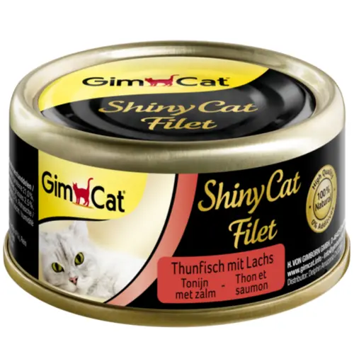 GimCat ShinyCat Filet с тунцом и лососем