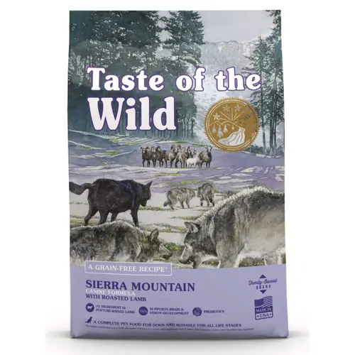 Taste of the Wild Sierra Mountain Canine Formula with roasted lamb