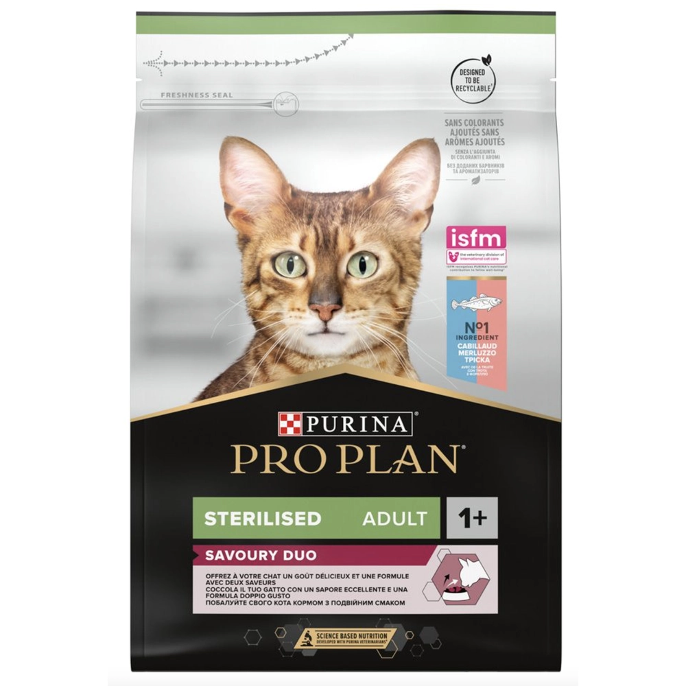 Pro Plan Sterilised Duo Для стерилізованих кішок з тріскою та фореллю  - фото 2