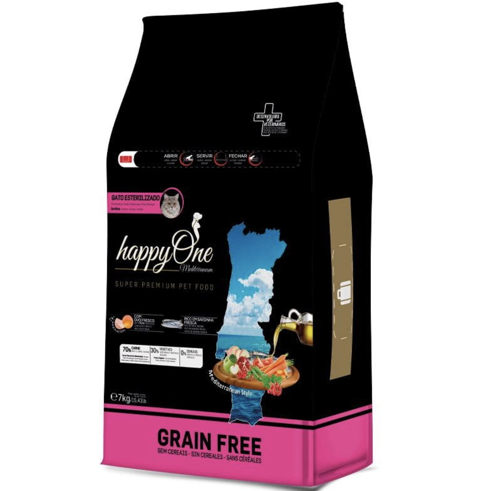 HappyOne Mediterraneum Grain Free Sterilized Cat Fresh Sardine  - фото 2