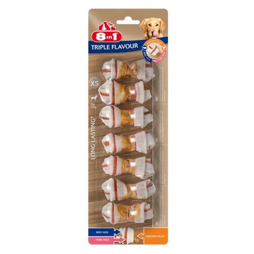 8in1 Triple Flavour Жувальні кістки 