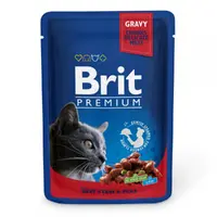 Brit Premium Cat pouch з яловичиною та горохом