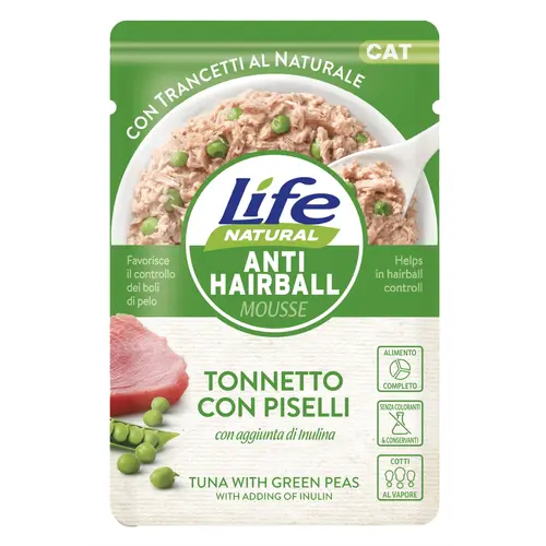 Life Cat Natural Anti-hairball Тунец с горохом