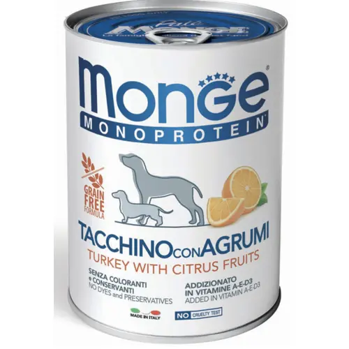 Monge Dog Wet Fruit Monoprotein с индейкой и цитрусами