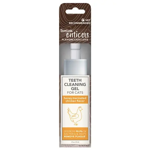 Tropiclean Enticers Teeth Gel Honey Marinated Chicken for Cat