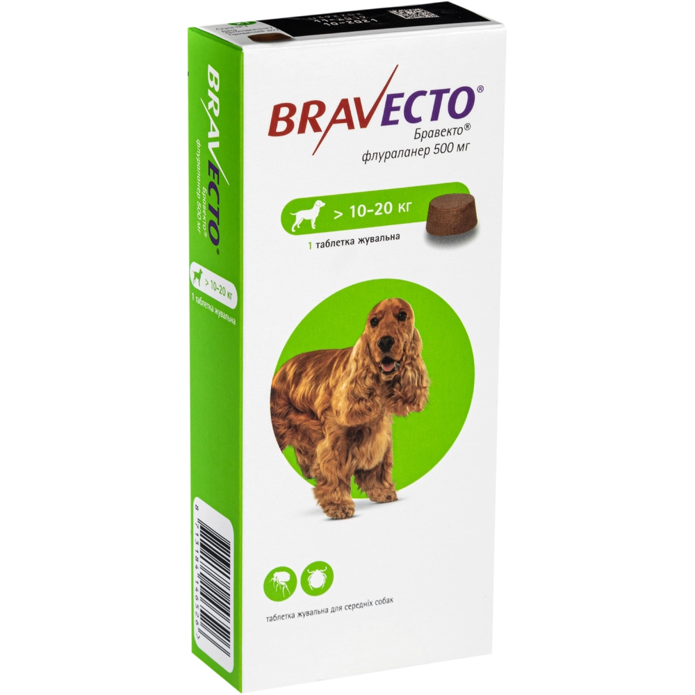 Bravecto для собак від 10 до 20 кг 