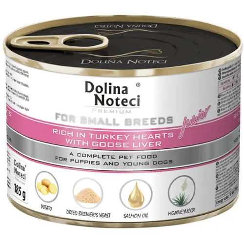 Dolina Noteci Premium Junior Small Breeds rich in Turkey hearts & Goose liver