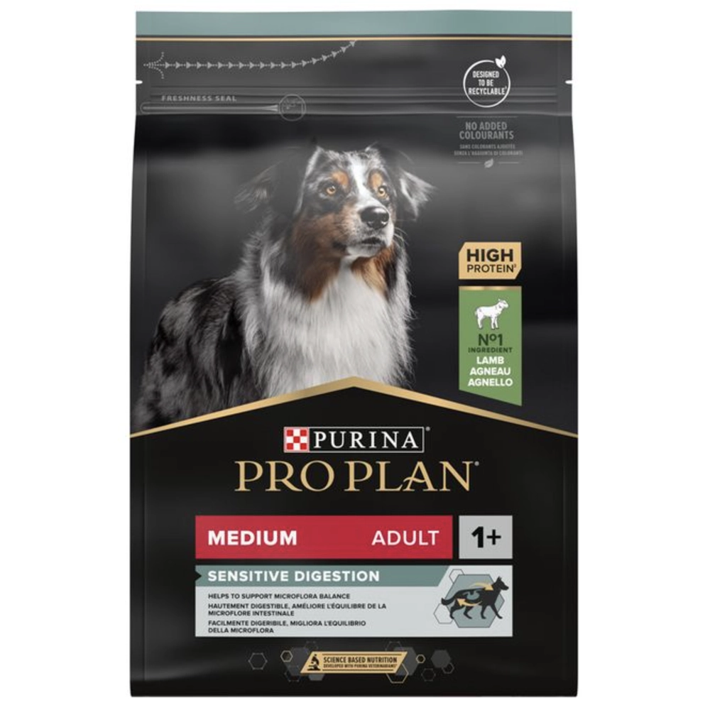 Pro Plan Medium Sensitive Digestion Для собак середніх порід з ягням 