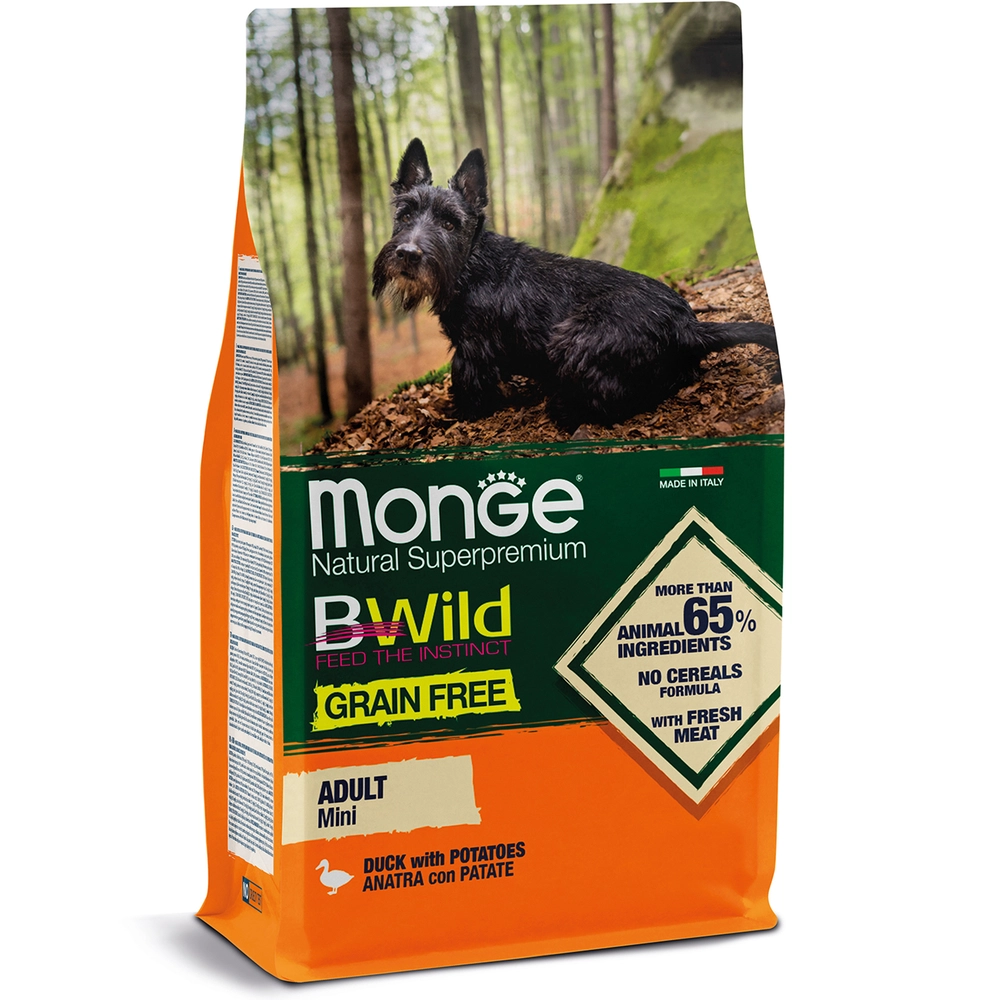 Monge Dog Bwild Grain Free Mini Качка 