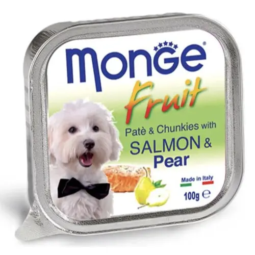 Monge Dog Wet Fruit з лососем та грушею