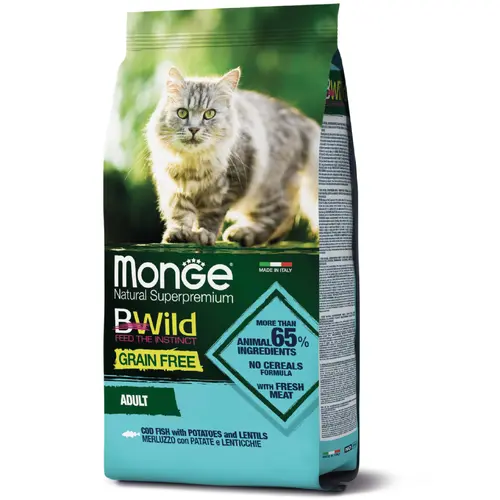 Monge Cat Bwild Grain Free Треска