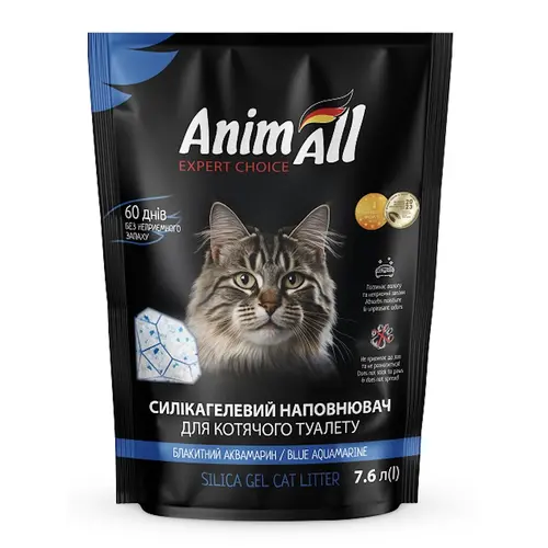 AnimAll Silica Gel Cat Litter Blue Aquamarine
