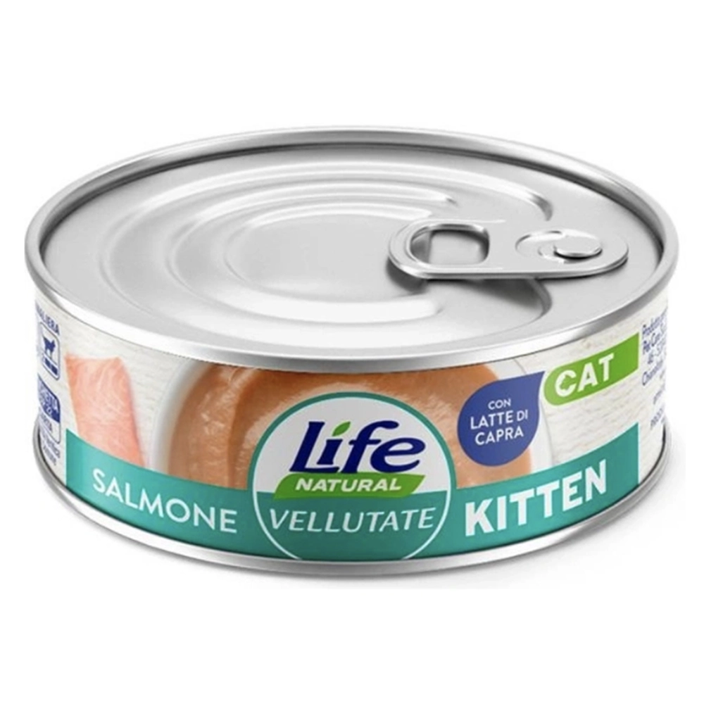 Life Cat Natural Vellutate Kitten Лосось 