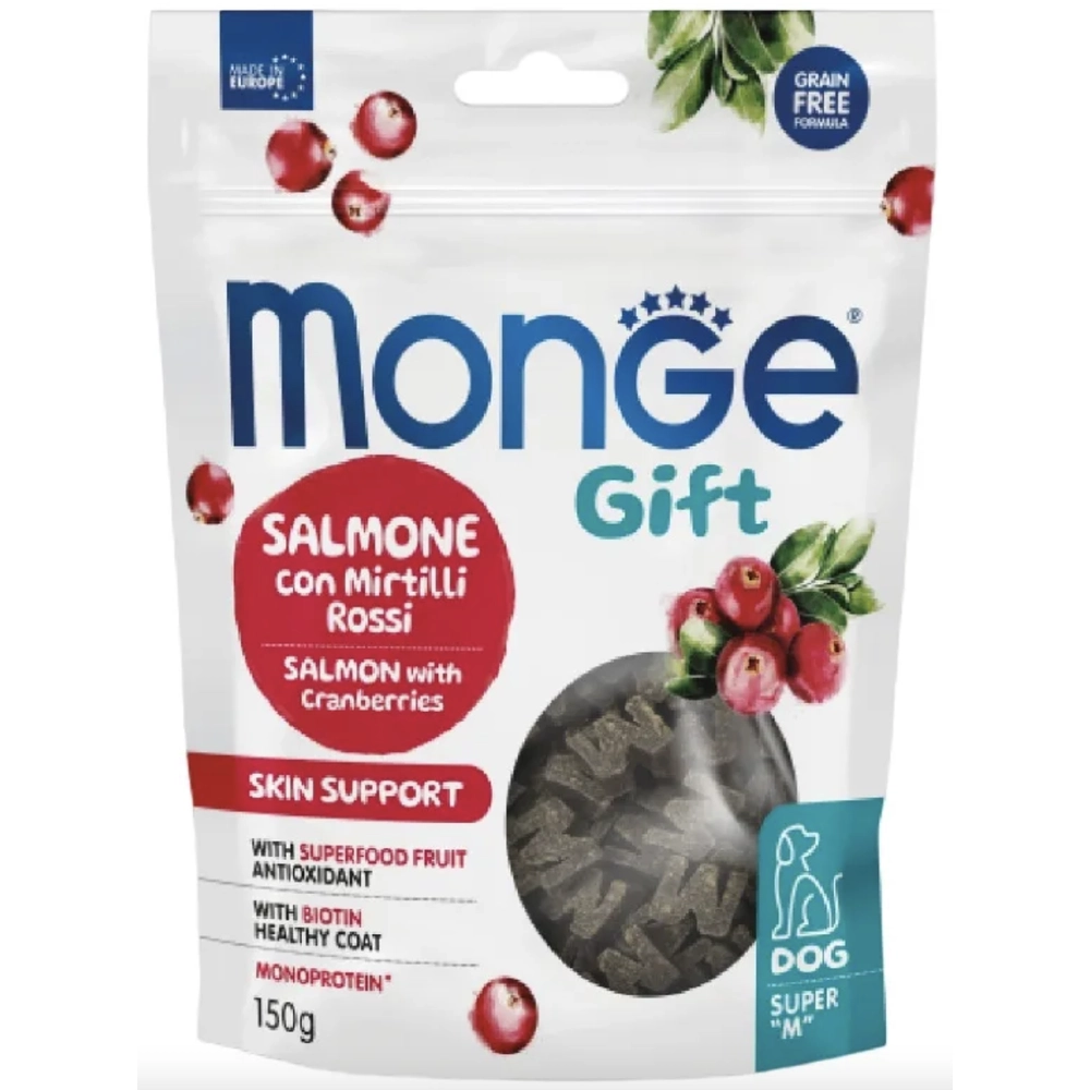 Monge Gift Dog Skin support Лосось с клюквой 
