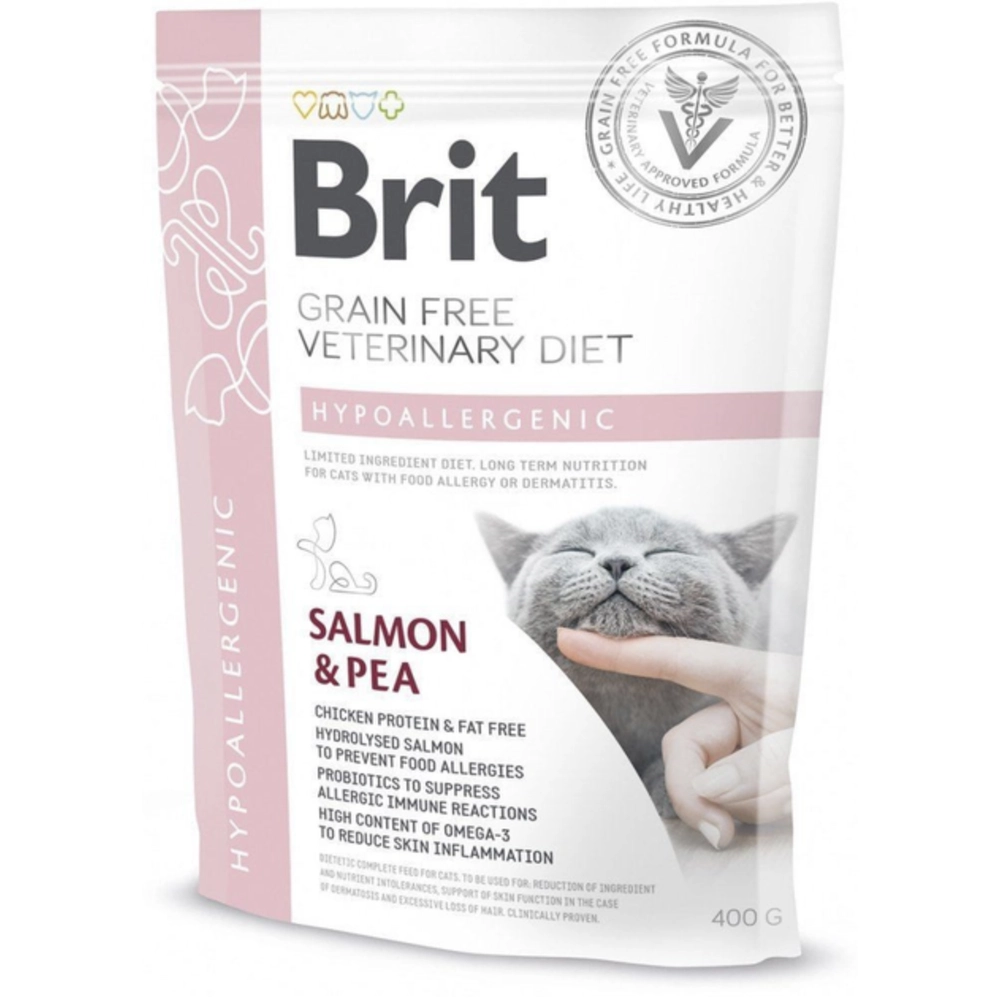 Brit Grain-Free Veterinary Diet Cat Hypoallergenic Salmon & Pea 