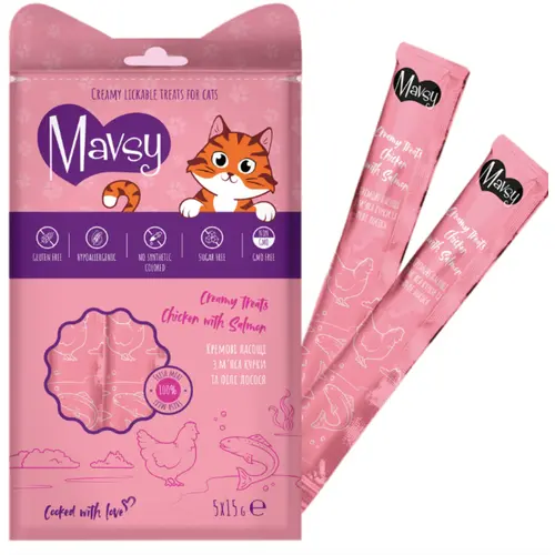 Mavsy Creamy Treats Chicken with Salmon