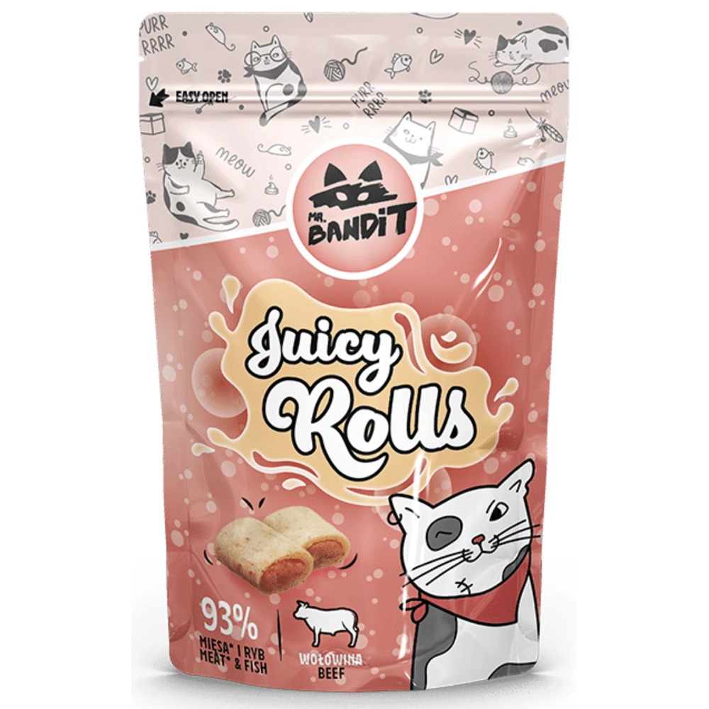 Mr.Bandit Cat Juicy Rolls Beef  