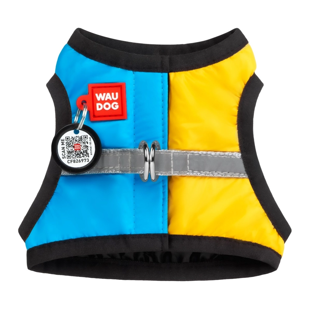 WAUDOG Clothes Шлея для собак Colors of freedom із QR-паспортом 