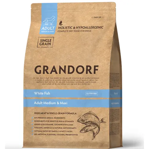 Grandorf Dog Medium & Maxi White Fish 