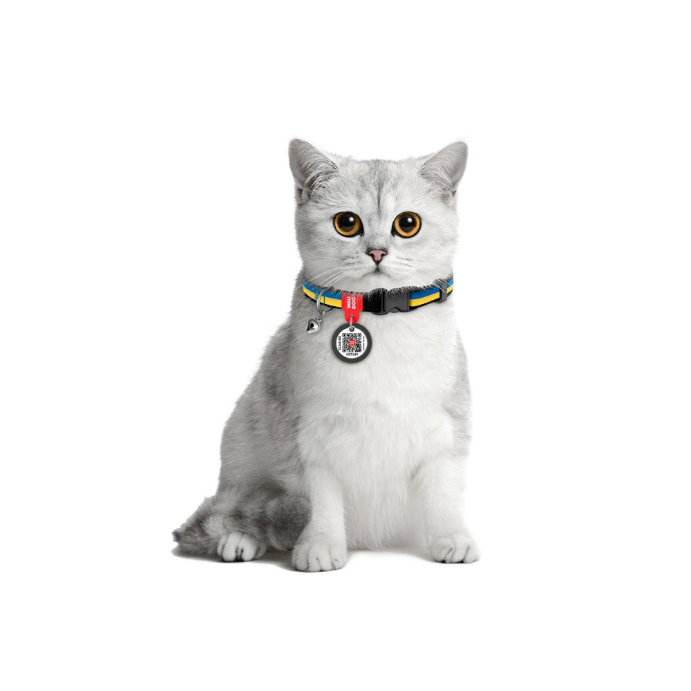 WAUDOG Nylon Нашийник для котів Colors of freedom з QR-паспортом  - фото 3