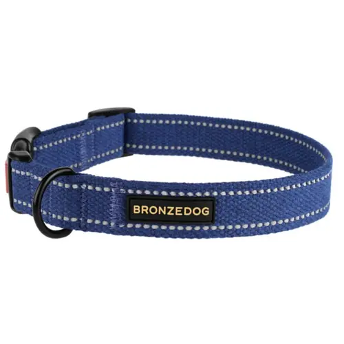 BronzeDog Брезент Нашийник для собак Синій