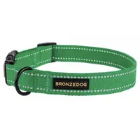 BronzeDog Брезент Ошейник для собак Изумрудный